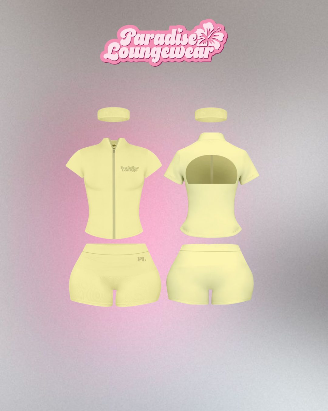 Yellow Active Short Set