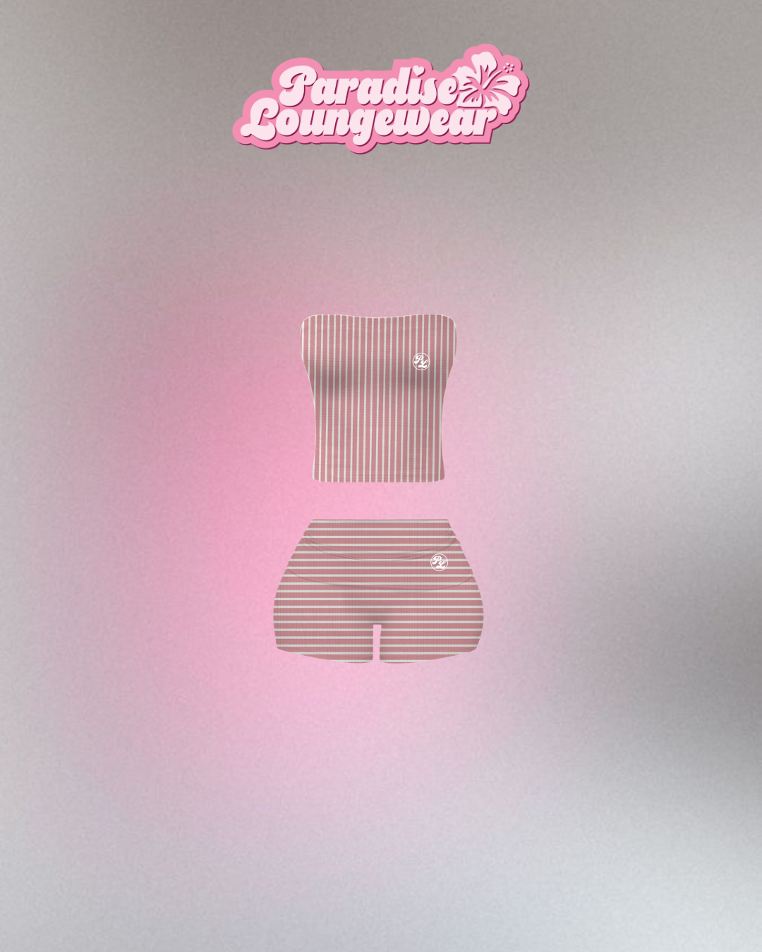 Stripe Tube Top Set