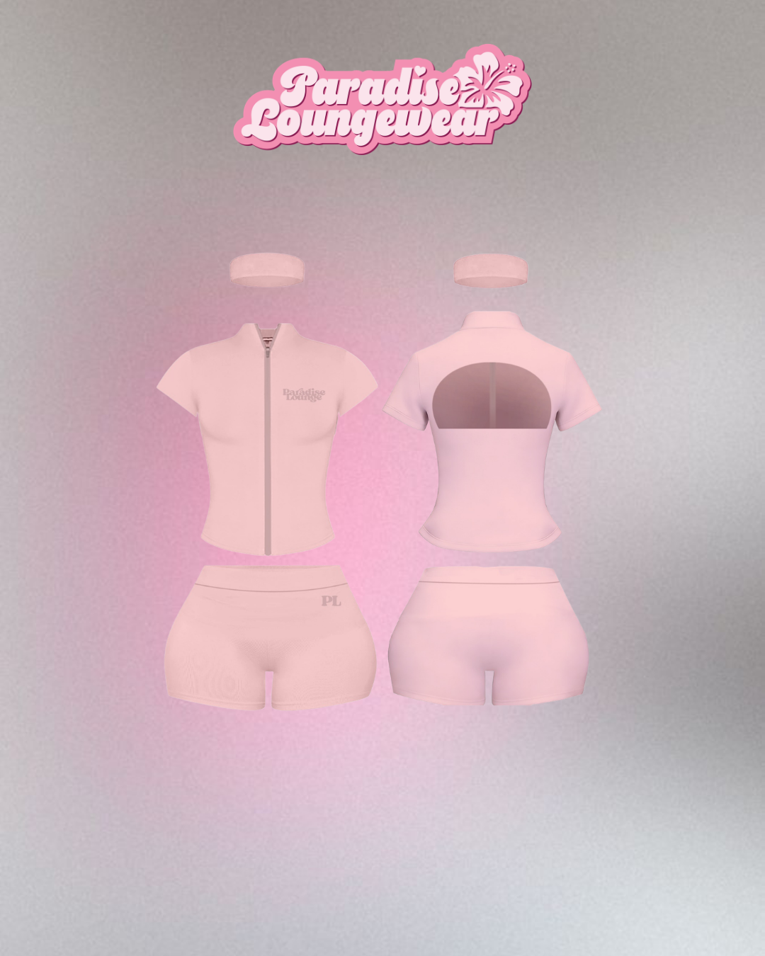 Pink Active Short Set