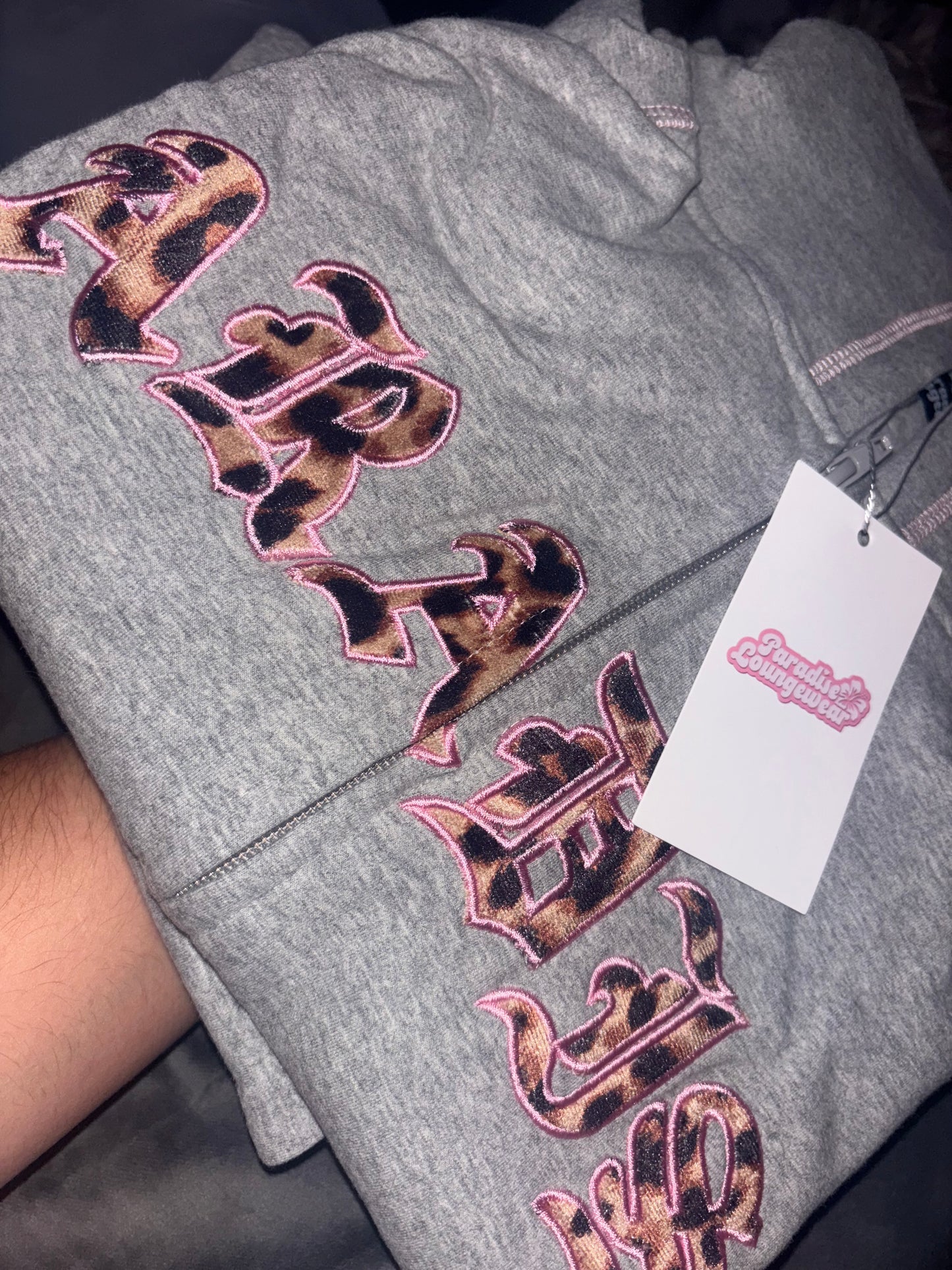 Grey Cheetah Tracksuit