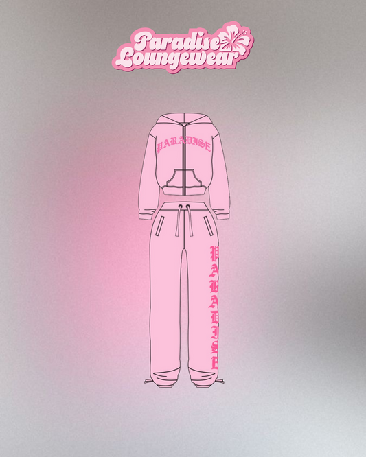 Pink Distressed Tracksuit